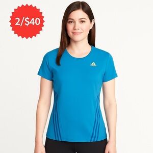 2/40$𝅺ADIDAS athletics sports t-shirt top blue lime green t-shirt cool small
